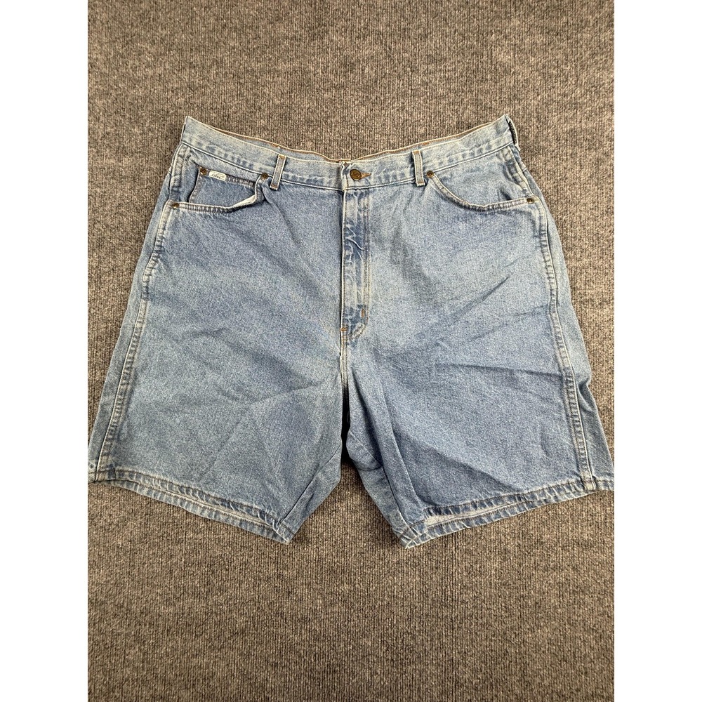 Chic Shorts Womens 24 Blue Denim Bermuda Relaxed Fit 5 Pocket Logo Embroidered